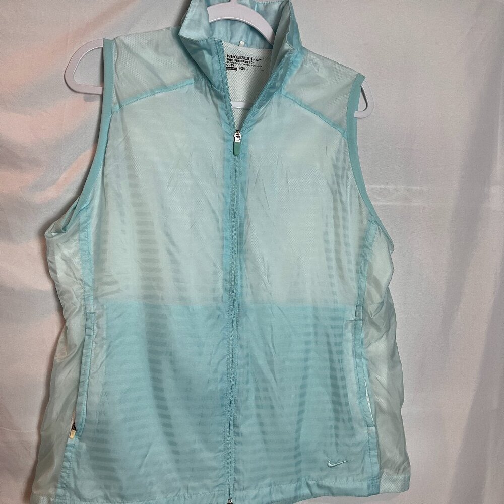 Women's ice blue Nike Golf Full Zip Vest Size XL